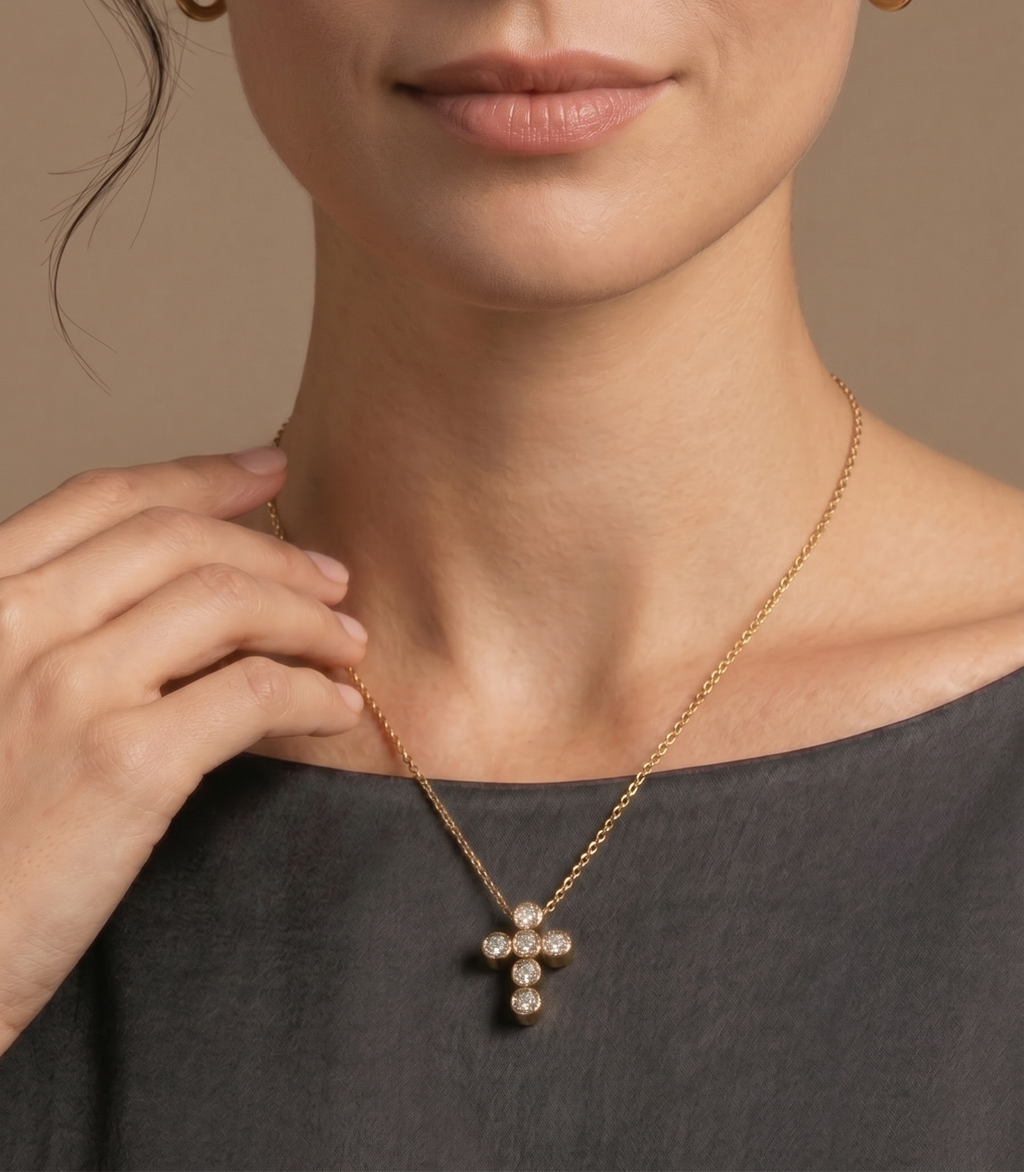 Veritas Diamant-Halskette aus Gold mit elegantem Anhänger