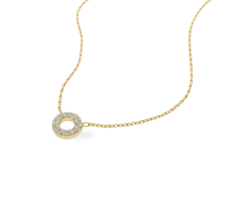 Vida Diamant-kette aus Gold mit funkelnden Akzenten edel