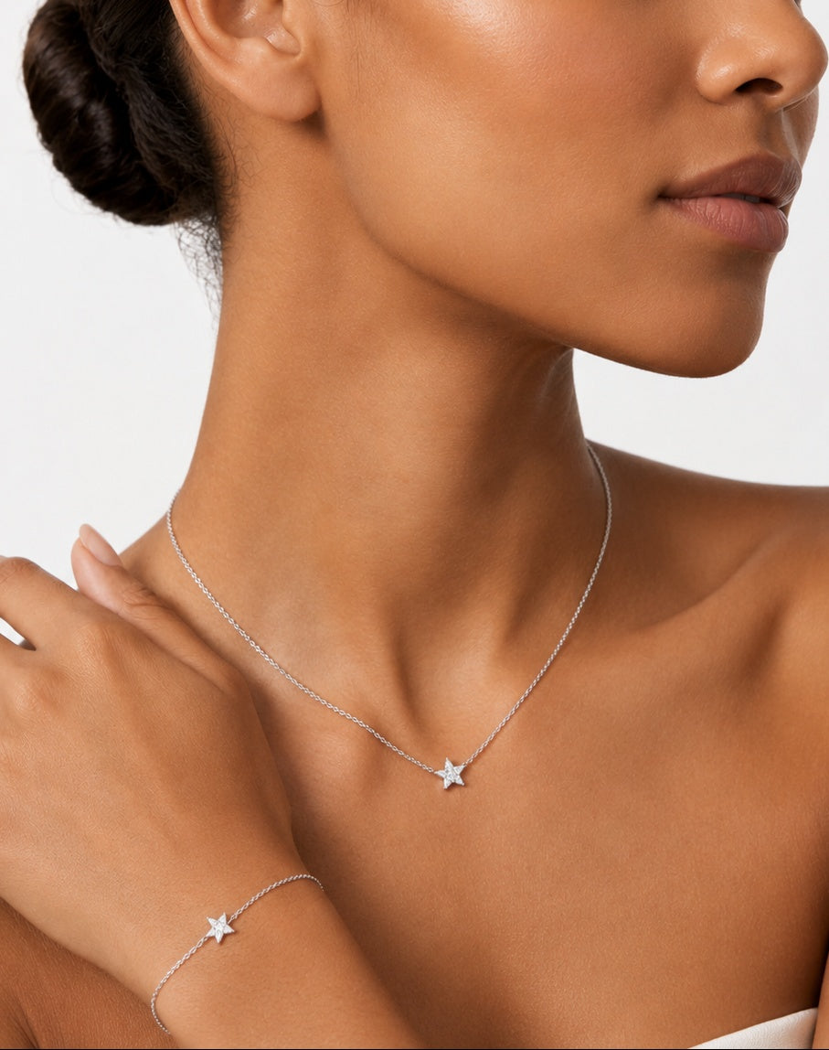 VIRELIA VIVO Schmuckset aus Weißgold mit Diamanten