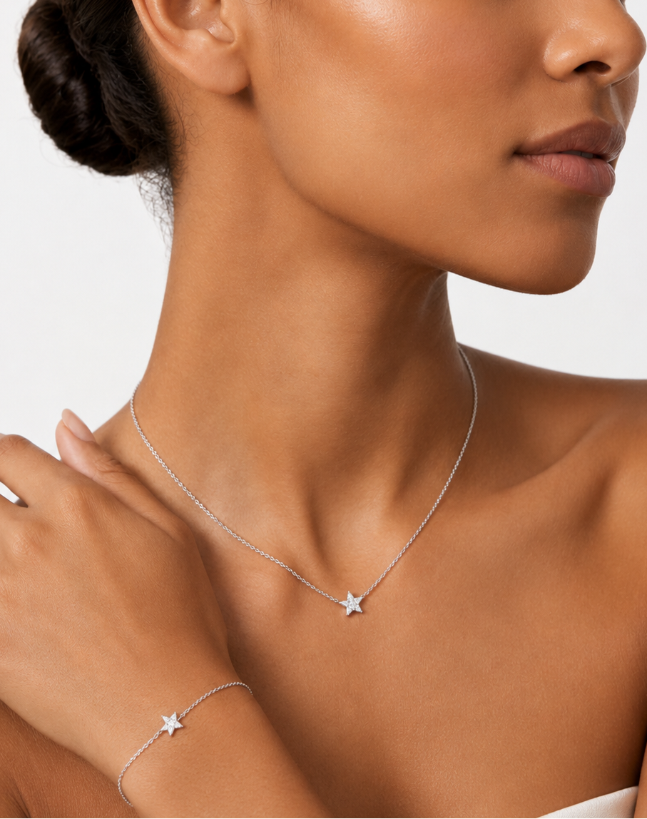 VIRELIA VIVO Schmuckset aus Weißgold mit Diamanten