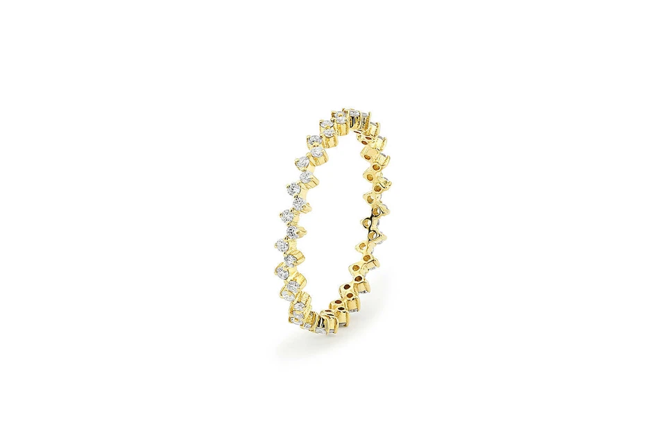 Viridia Diamant-Ring aus Gold mit funkelnden Akzenten