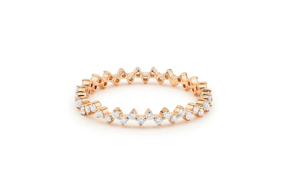Viridia Diamant-Ring aus Roségold mit funkelnden Akzenten