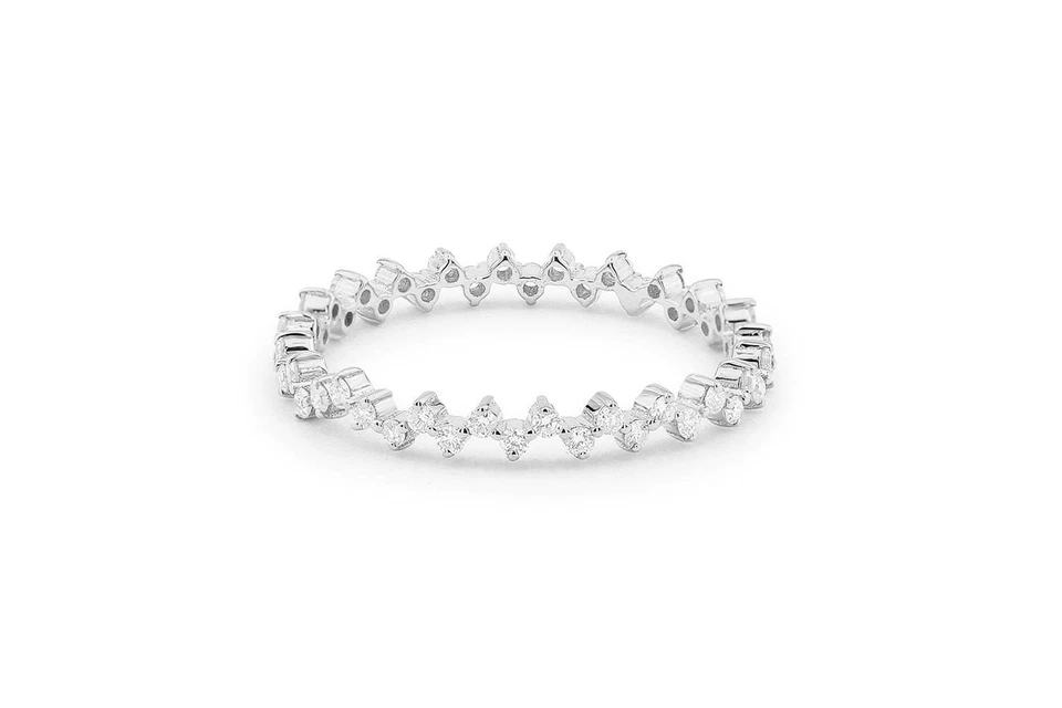 Viridia Diamant-Ring aus Silber mit funkelnden Akzenten