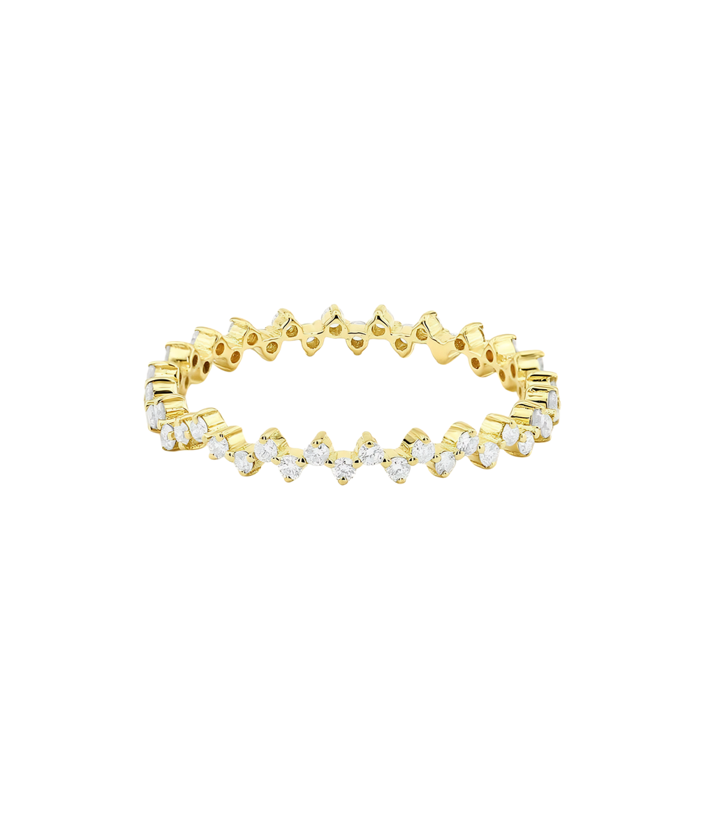 Viridia Diamant-Ring aus Gold mit funkelnden Akzenten