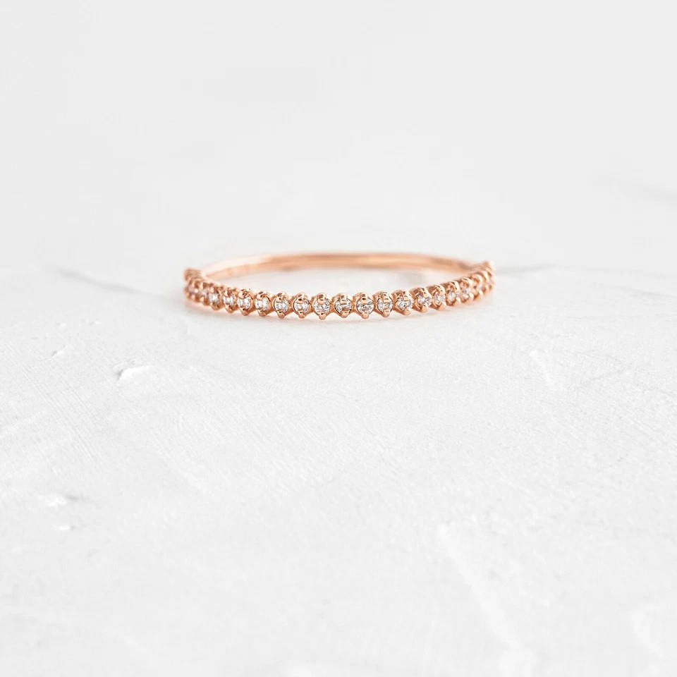 Yua Diamant-Ring aus Roségold mit funkelnden Akzenten