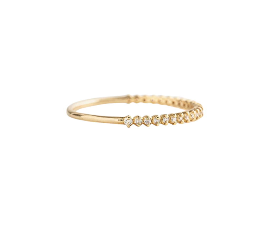 Yua Diamant-Ring aus Roségold mit funkelnden Akzenten