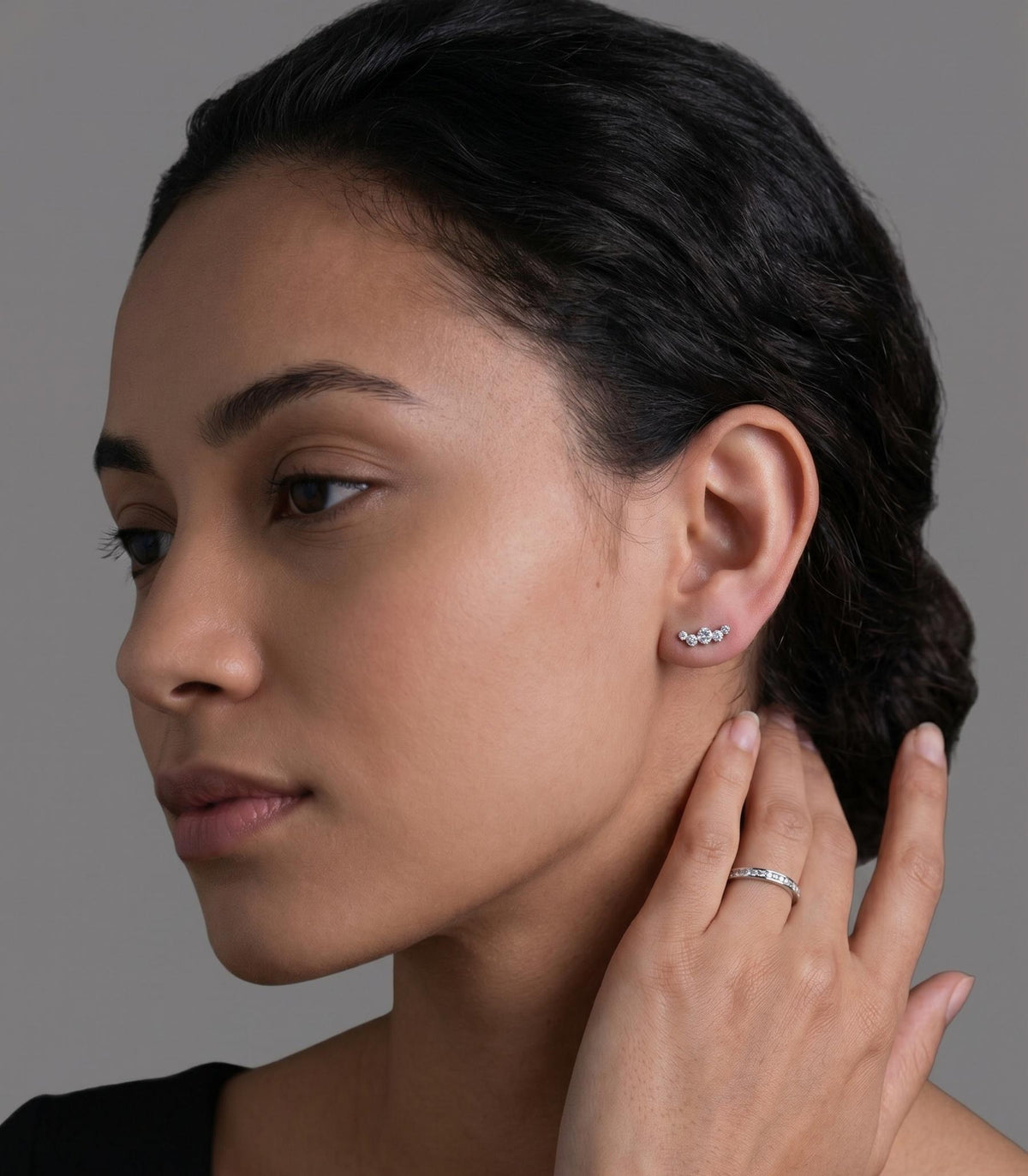Zaniah Diamant-Ohrstecker aus Weißgold mit elegantem Design