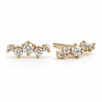 Zaniah Diamant-Ohrstecker aus Gold mit elegantem Design